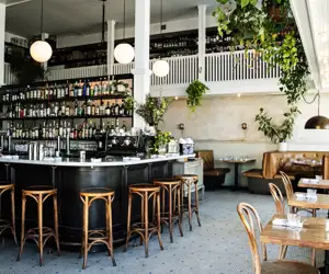 the bar before service starts